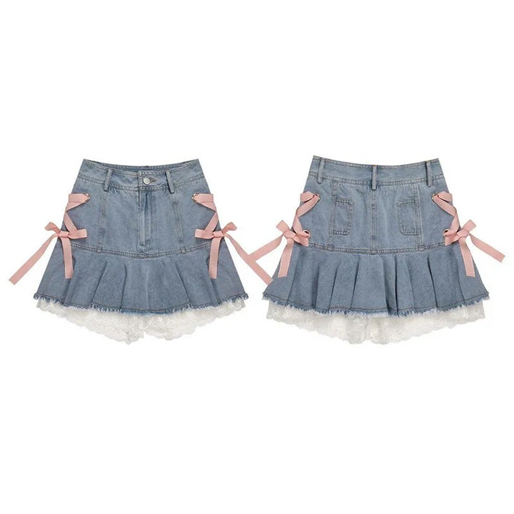 Kawaii Denim Mini Skirt – Juneptune
