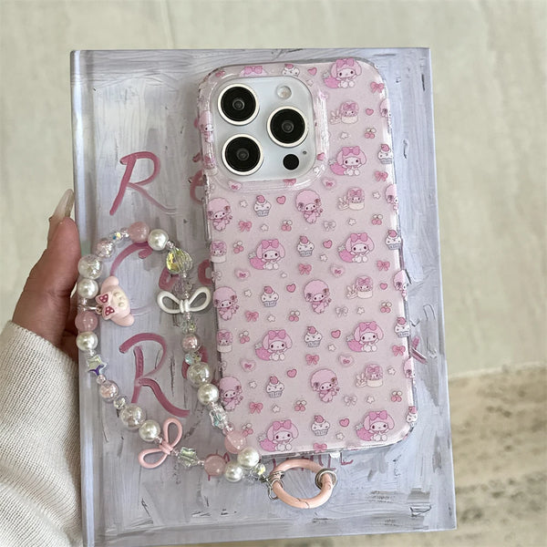 Pink Kawaii Baby Beaded iPhone Case