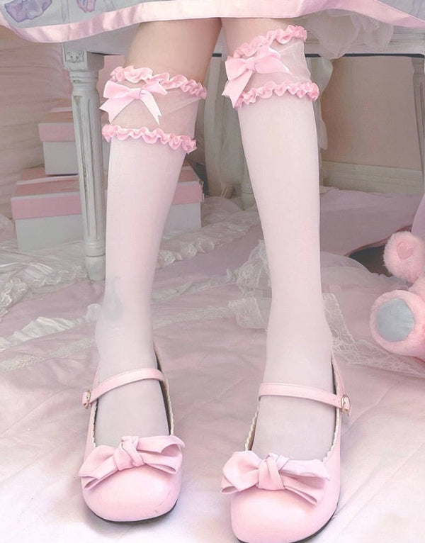 Ribbon Lace Socks