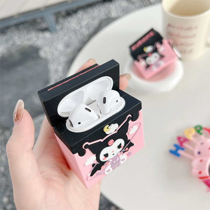 Sanrio Kuromi Milk Box Shaped Airpods Case - Juneptune