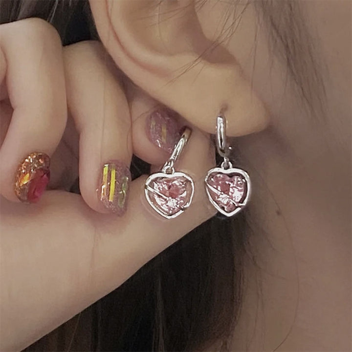 Harajuku Heart Drop Earrings - Juneptune