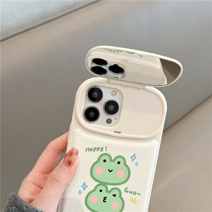 Kawaii Frog iPhone Case With Mirror - Juneptune
