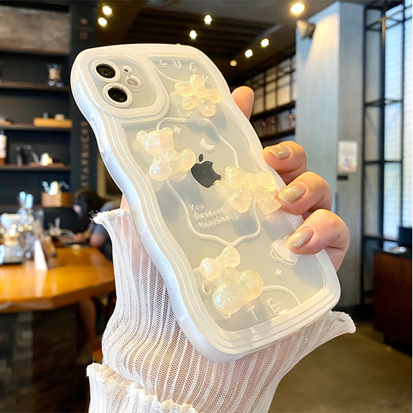 Cute Bear Samsung Phone Case With Bracelet - Juneptune