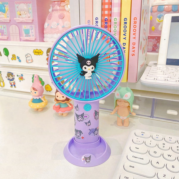 Kawaii Sanrio Kuromi My Melody Cinnamoroll Desktop Fan - Juneptune