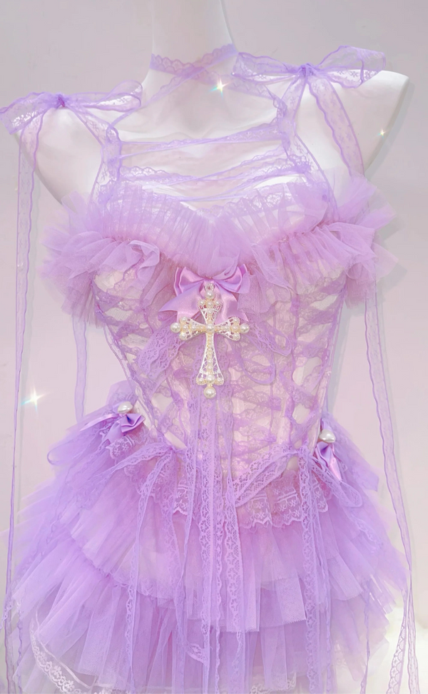 Celestial Angel Lavender Gothic Outfit Set