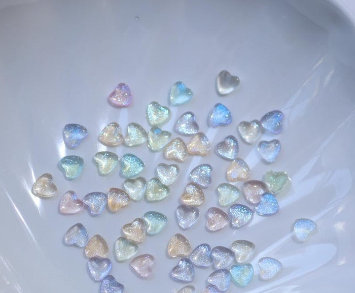 Crystal Heart DIY Nail Beads - Juneptune