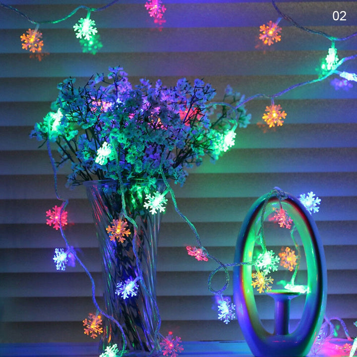 Colorful Snowflake String Led Lights - Juneptune