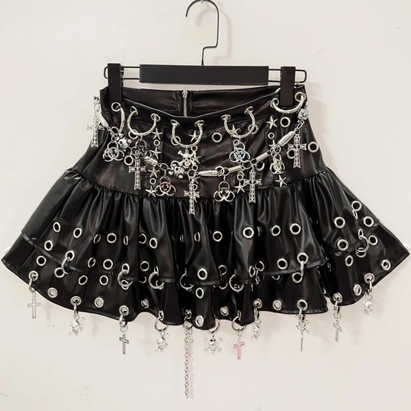Gothic Skull Short Skirt