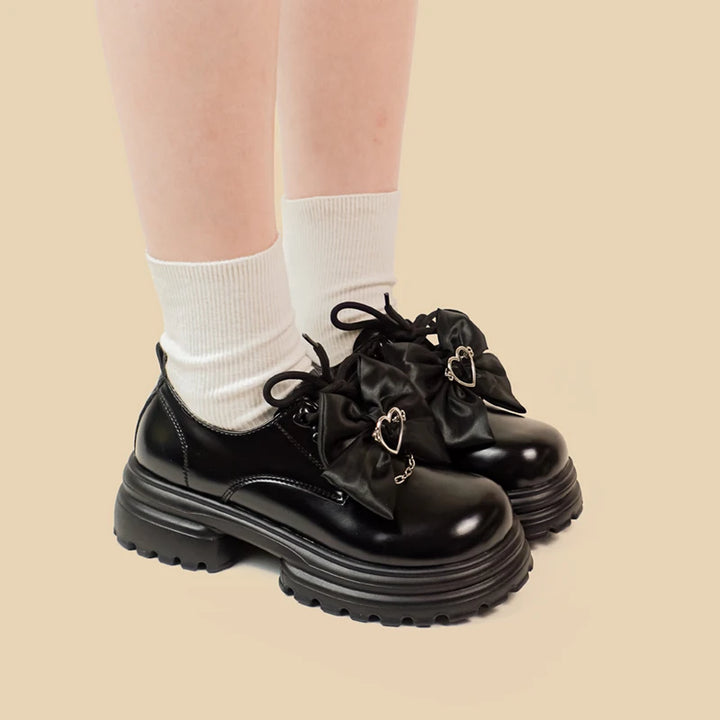 Chunky Bowknot Platform Shoes – Juneptune