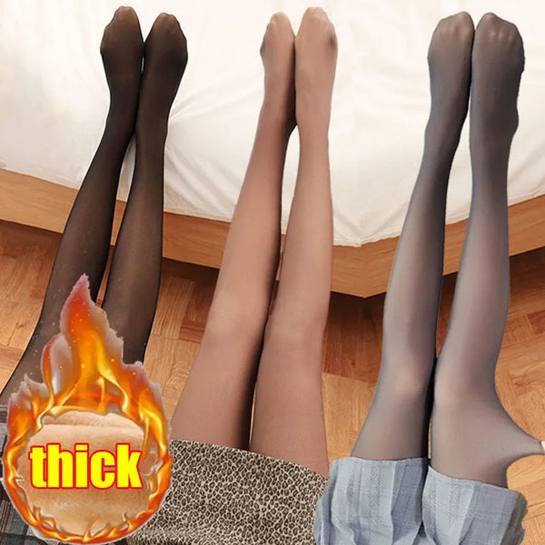 Cozy Winter Fleece-Lined Thermal Tights