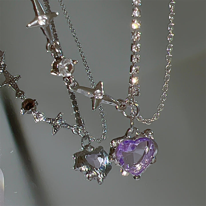 Y2K Dreamy Fairy Heart Necklace - Juneptune