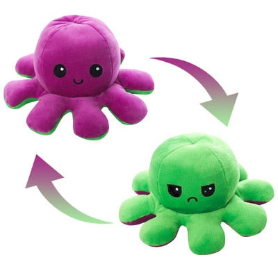 Reversible Cute Octopus Plush Toy - Juneptune