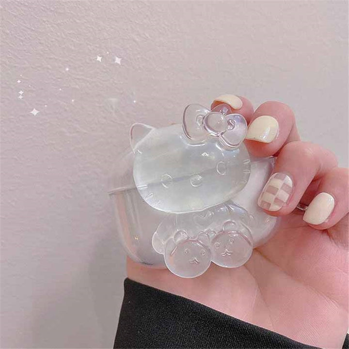 Sanrio Kawaii Hello Kitty Transparent Airpods Case - Juneptune