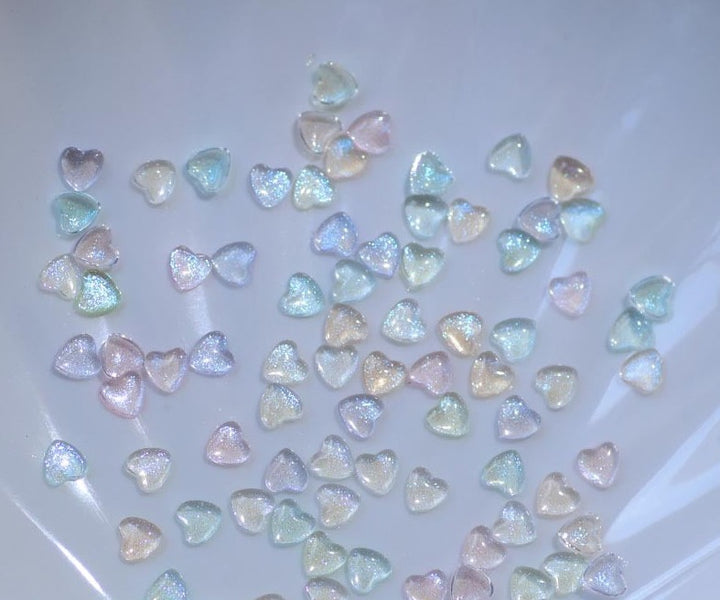 Crystal Heart DIY Nail Beads - Juneptune