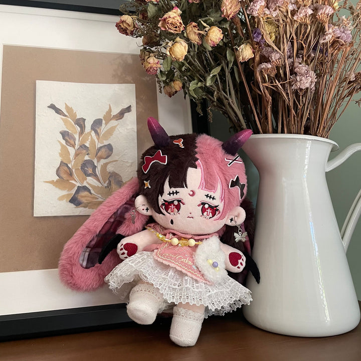 Kawaii Pink Demon Bunny 20cm Plush Doll - Juneptune