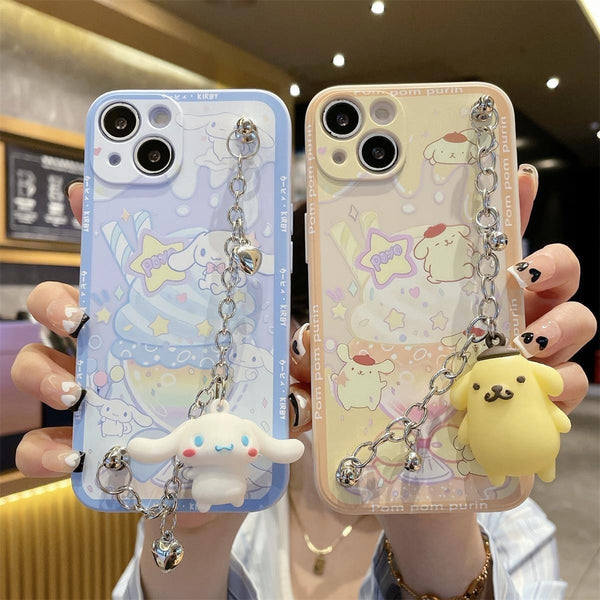 Sanrio Cute iPhone Case With Bracelet - Juneptune