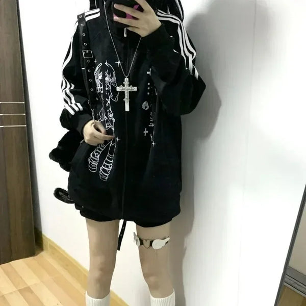Punk Starlit Cross Hoodie