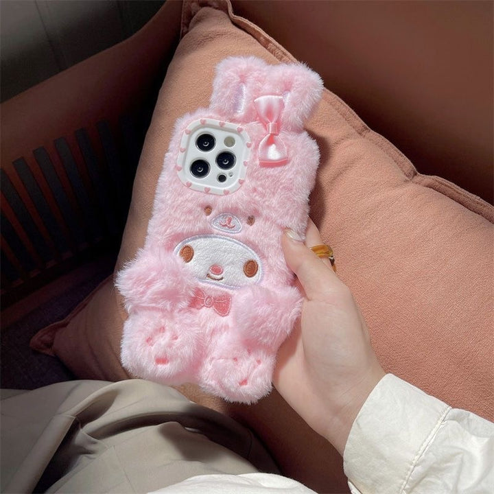 Sanrio Hello Kitty My Melody & Kuromi Fluffy iPhone Case - Juneptune