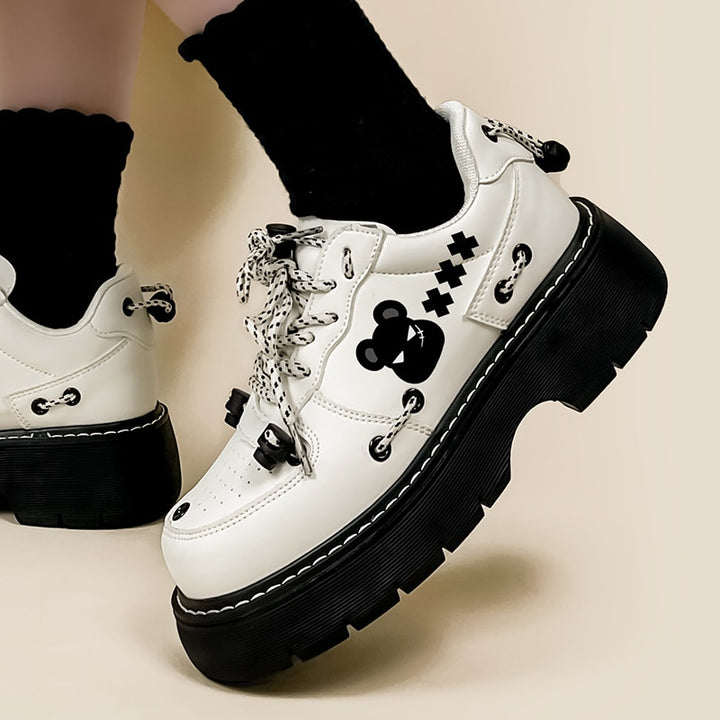 Gothic Lolita Bear Platform Shoes - Juneptune