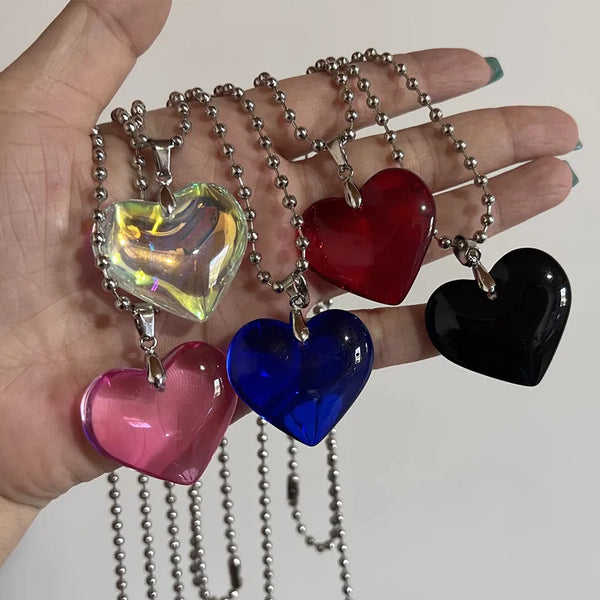 Punk Heart Pendant Necklace