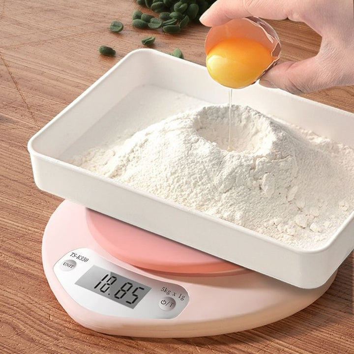 Kawaii Pink Heart Shaped Electronic Kitchen Scale 5kg - Juneptune