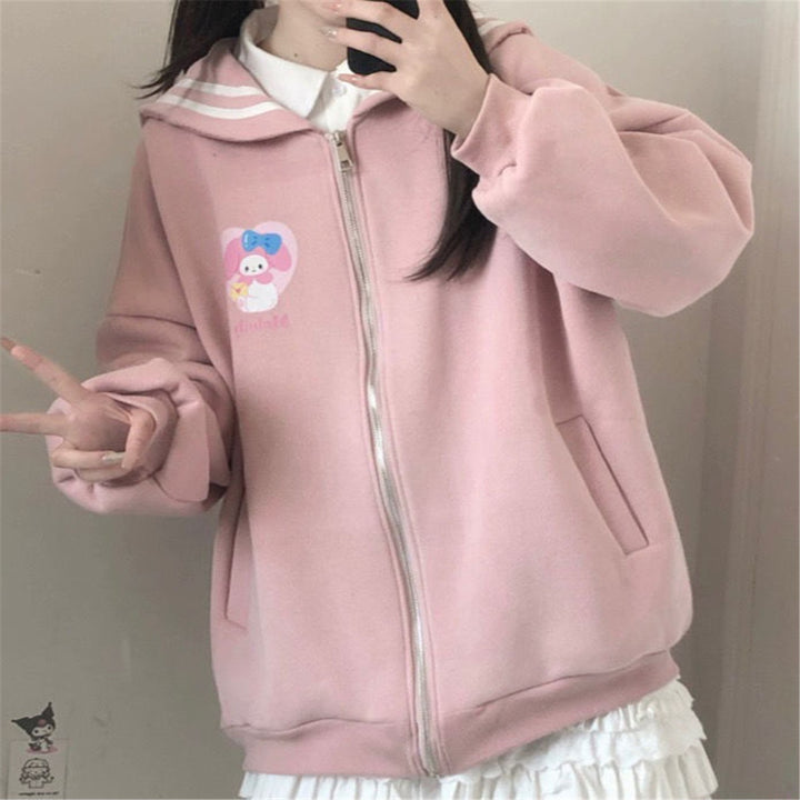 Kawaii Sanrio Zip Up Hoodie - Juneptune