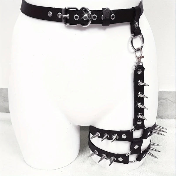 Nightshade Spiked Leg Harness Set