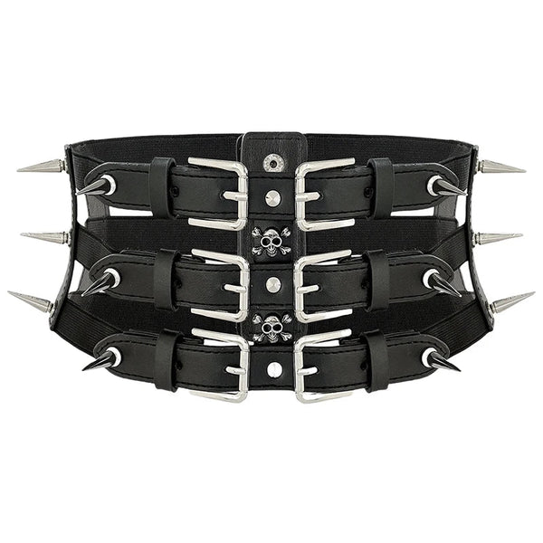 Ironfang Spiked Buckle Corset Belt