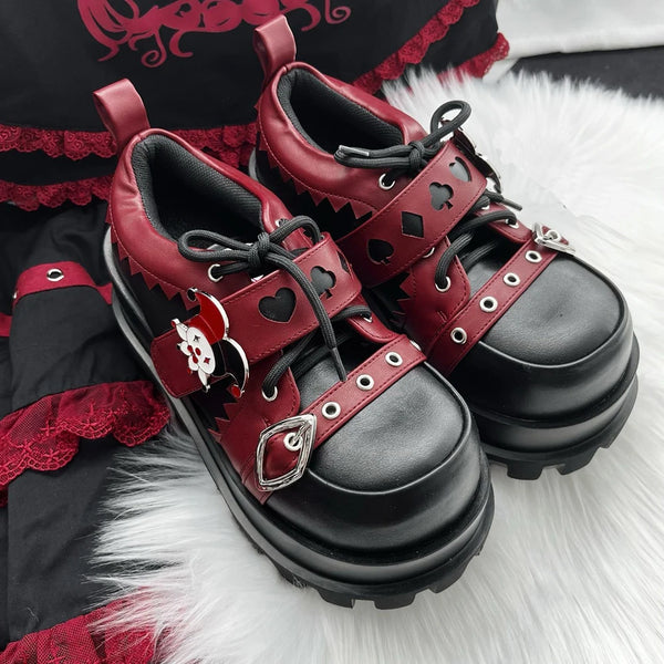 Gothic Punk Skull Platform Mary Janes