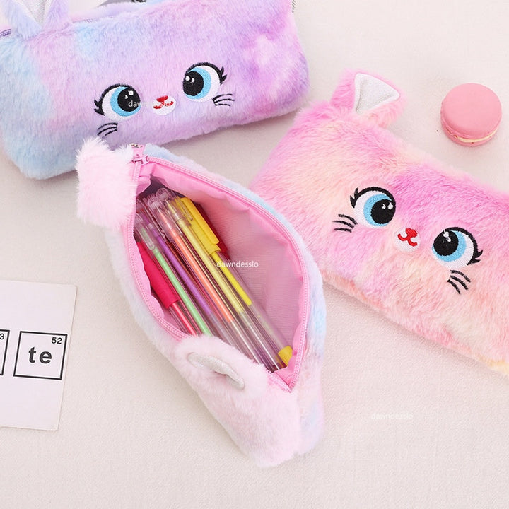 Kawaii Fluffy Pencil Case - Juneptune