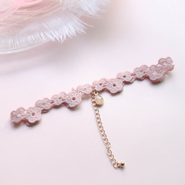 Kawaii Peach Pink Choker Necklace - Juneptune