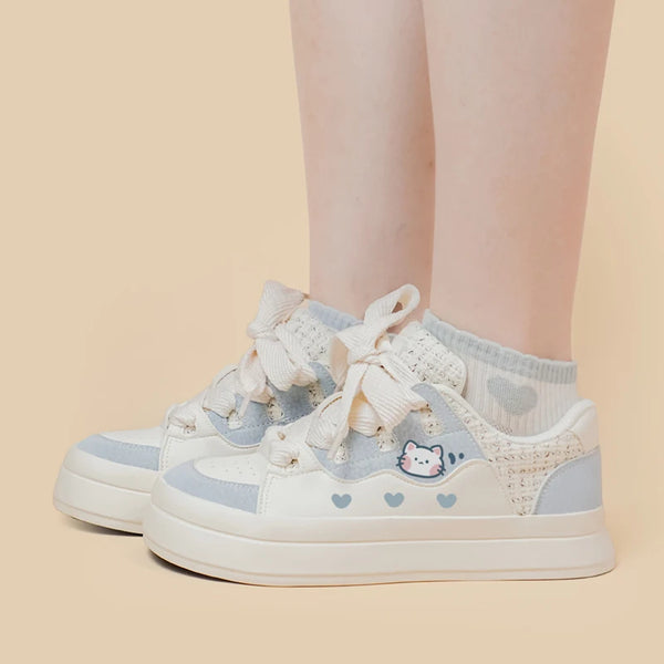 Baby Blue Cat Chunky Sneakers