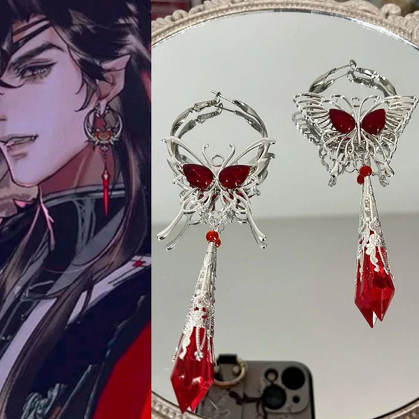 Heaven Official's Blessing Hua Cheng Butterfly Earrings