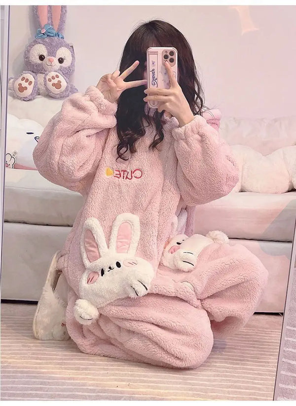 Fluffy Bunny Dream Loungewear Onesie