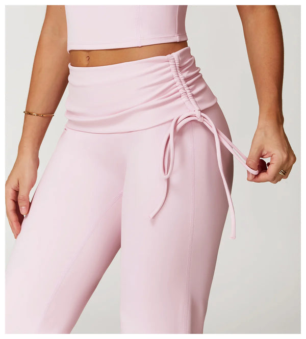 Ribbon Tie Active Flare Pants