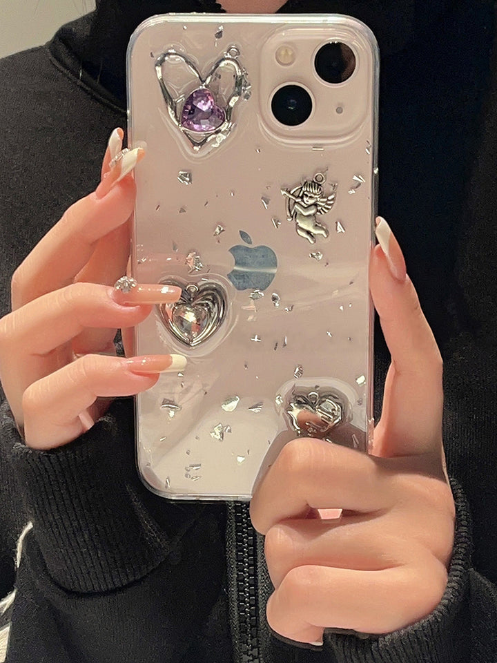 Aesthetic Shiny Heart iPhone Case - Juneptune