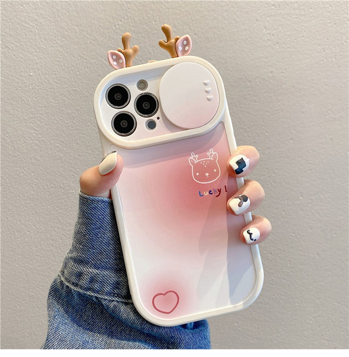 Kawaii Animal iPhone Case With Camera Cover - Juneptune