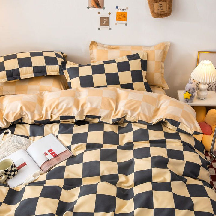 Aesthetic Checkerboard Bedding Set - Juneptune
