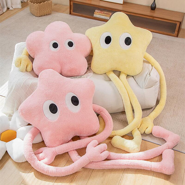 Yellow & Pink Oversized Star Pillow Plush - Juneptune