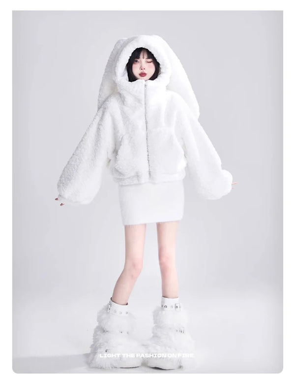 Bunny Ears Cozy Fur Jacket