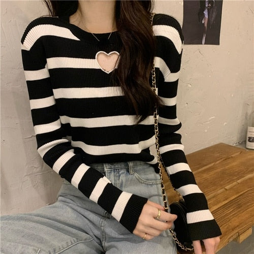 Knitted Heart Blouse