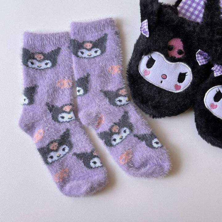 Kawaii Sanrio Fluffy Socks - Juneptune