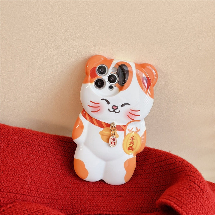 Cute Lucky Cat iPhone Case - Juneptune