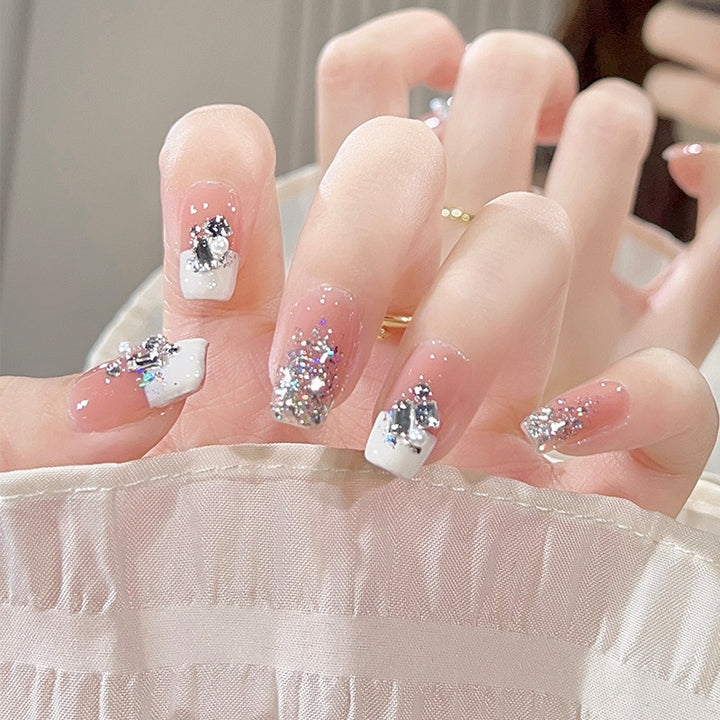 24pcs/Box Press On Long Aesthetic False Nails - Juneptune