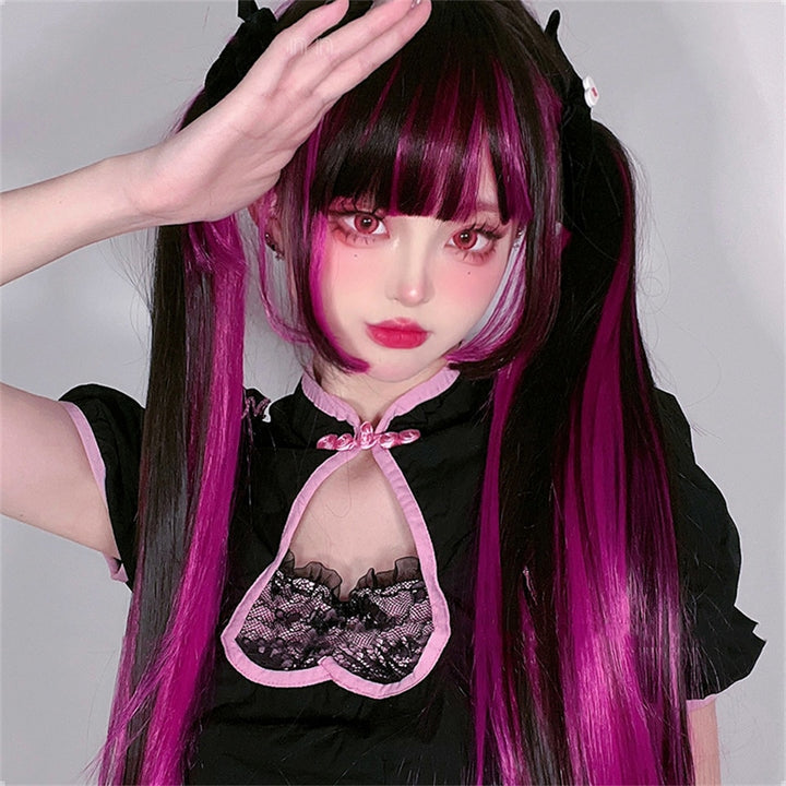 Monster High Draculaura Inspired Pink Synthetic Wig - Juneptune
