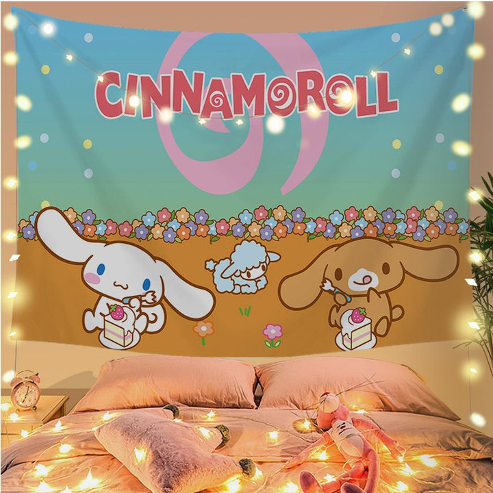 Sanrio Kawaii Cinnamoroll Wall Decoration Tapestry - Juneptune