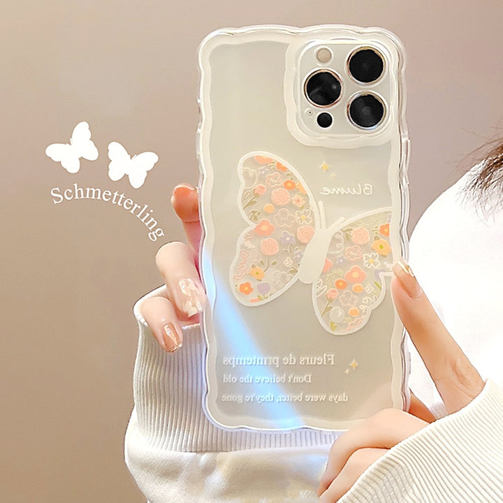 Kawaii Wavy Butterfly iPhone Case - Juneptune