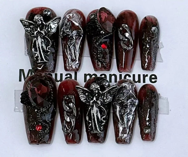Vampire Rosary Wine Nails Set