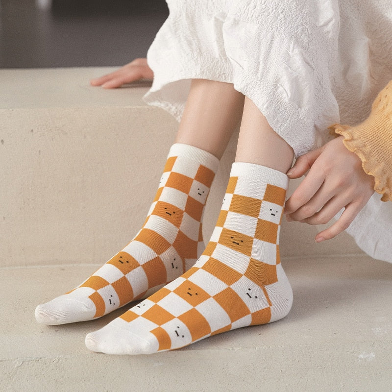 Orange Print Socks – Juneptune