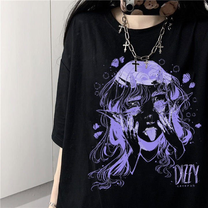 Kawaii Oversized Women Harajuku Elf T-Shirt - Juneptune